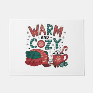 Warm And Cosy Christmas Hot Cocoa Xmas Doormat