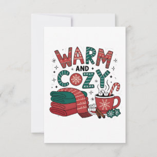 Warm And Cosy Christmas Hot Cocoa Xmas  Invitation