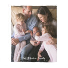 Warm And Cosy Fleece Blanket with Family Photo