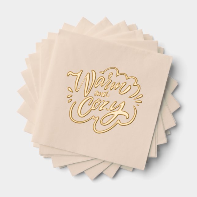 Warm and Cosy Foil Napkins (Insitu (Stacked))