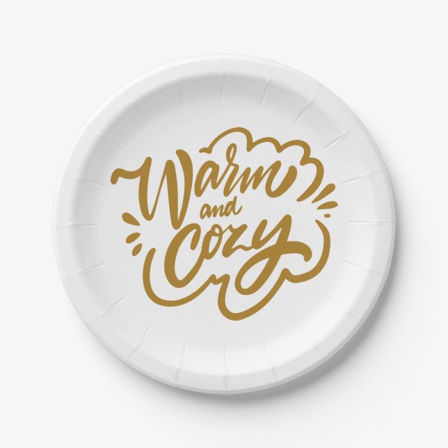 Warm and Cosy Paper Plate (Front)