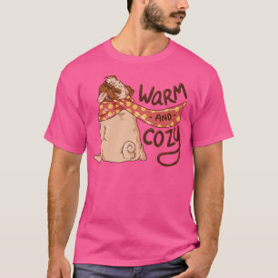 Warm And Cosy Pug Puggle Dog Owner Puppy Pet Dog L T-Shirt
