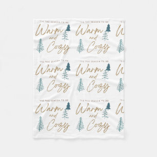 Warm and Cosy Season Wishes Fleece Blanket