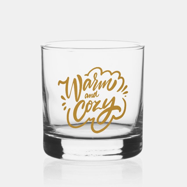 Warm and Cosy Whiskey Glass (Front)