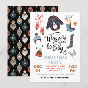 Warm and Cosy Winter Party Christmas Clothes Invitation