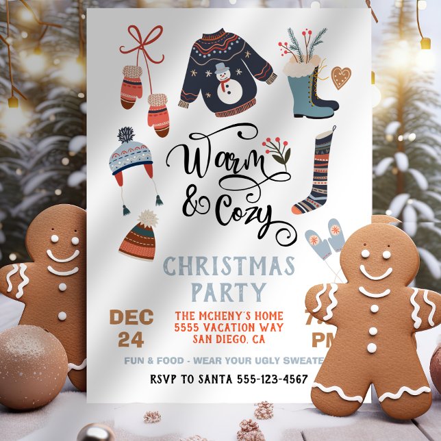 Warm and Cosy Winter Party Christmas Clothes Invitation (Creator Uploaded)
