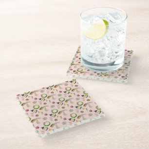 Warm and Cosy Winter Things  Glass Coaster