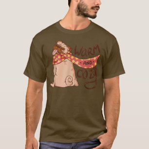 Warm And Cozy Pug Puggle Dog Owner Puppy Pet Dog L T-Shirt