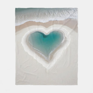 Warm and Inviting Heart Fleece Blanket