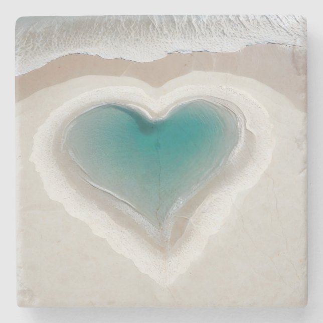 Warm and Inviting Heart Stone Coaster (Front)