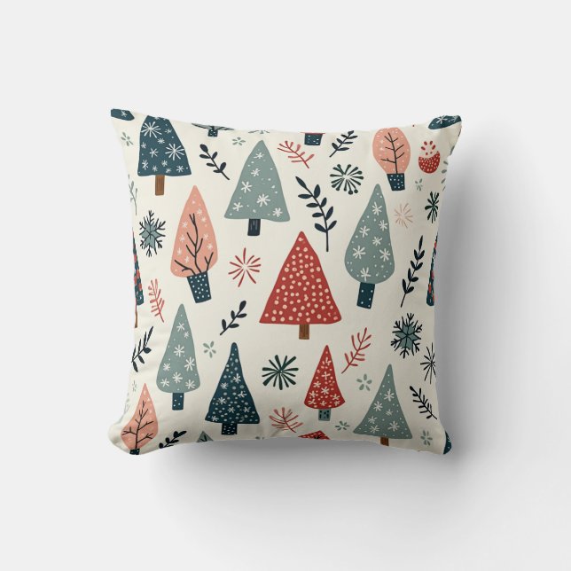 Warm and sentimental winter tree pattern pillows (Front)