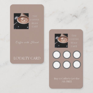 Warm Artisan Coffee Shop Business Branding  Loyalty Card