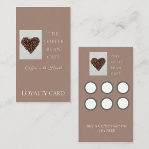 Warm Artisan Coffee Shop Business Branding  Loyalty Card