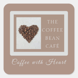 Warm Artisan Coffee Shop Business Branding  Square Sticker
