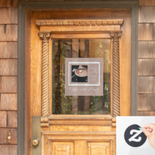 Warm Artisan Coffee Shop Business Branding Window Cling