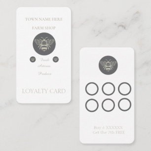 Warm Artisan Farm Shop Business Branding Loyalty Card
