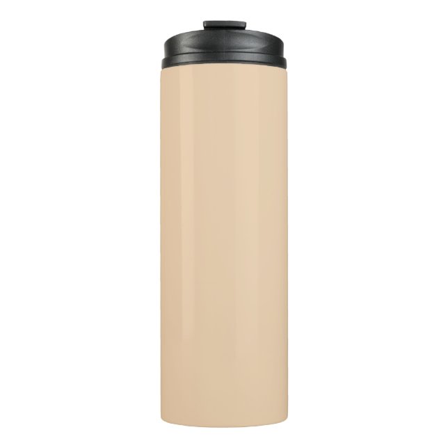 Warm Autumn Blonde Solid Colour Print, Creamy Beig Thermal Tumbler (Front)