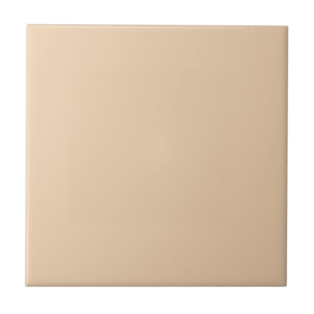 Warm Autumn Blonde Solid Colour Print, Creamy Beig Tile (Front)