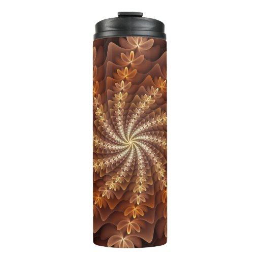 Image of Warm Autumn Colours, Modern Abstract Fractal Art Thermal Tumbler