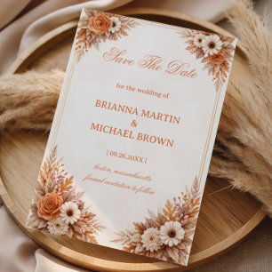 Warm Autumn Floral Announcement