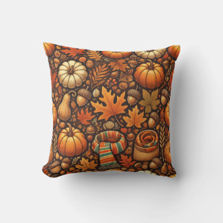 Warm Autumn Leaves Cushion