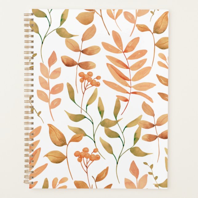 Warm Autumn Leaves Planner (Front)
