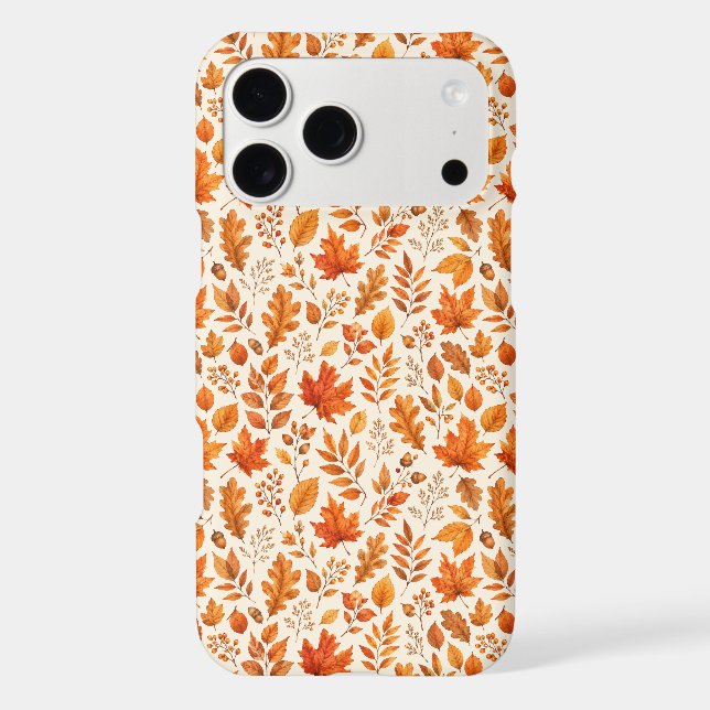 Warm Autumn Leaves Seamless Pattern (Back)
