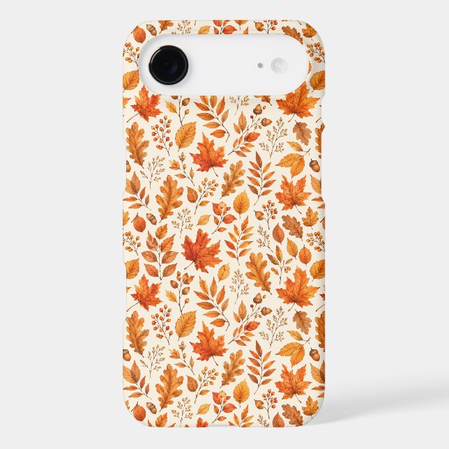 Warm Autumn Leaves Seamless Pattern (Back)