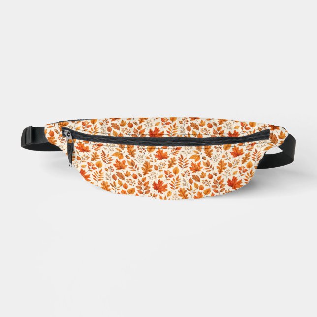 Warm Autumn Leaves Seamless Pattern Bum Bags (Front)