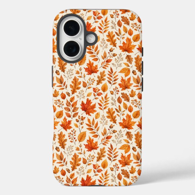Warm Autumn Leaves Seamless Pattern Case-Mate iPhone Case (Back)