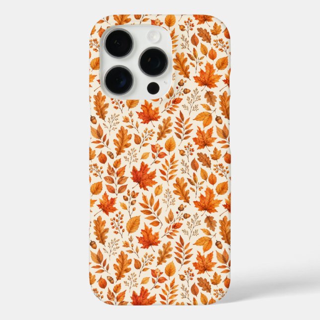 Warm Autumn Leaves Seamless Pattern Case-Mate iPhone Case (Back)