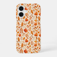 Warm Autumn Leaves Seamless Pattern
