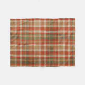 Warm Autumn Plaid Fleece Blanket