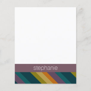 Warm Autumn Striped Pattern Custom Name
