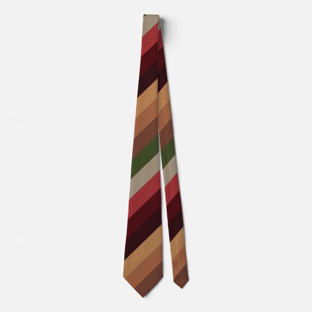 Warm Autumn Stripes  Neck Tie (Front)