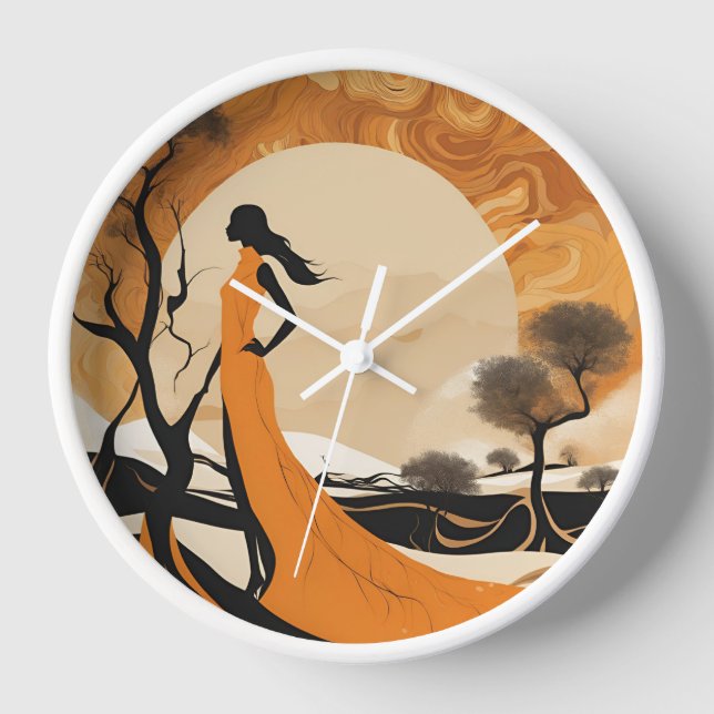 Warm Autumn Wall Clock  (Front)