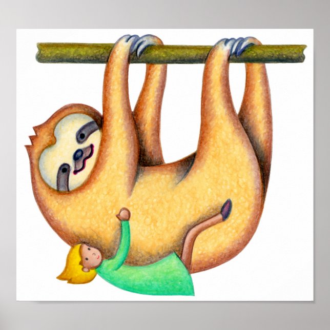 Warm back of a sloth. poster (Front)