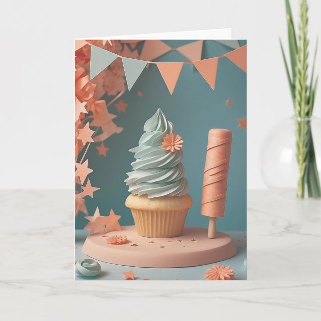 Warm Backyard Birthday Memories Card (Front)