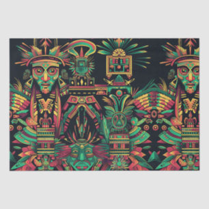 Warm Beige "Ancestral Paradigm" Printed Tissue Pap Paper