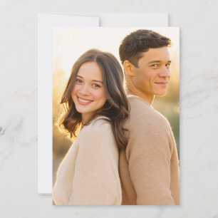 Warm Beige Candid Photo Invitation