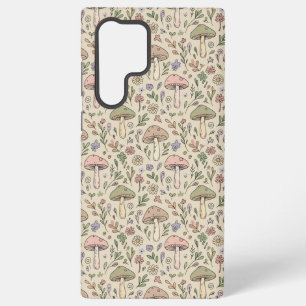 Warm Beige Fungi Seamless Pattern Samsung Galaxy Case