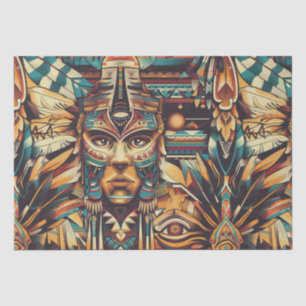 Warm Beige "Mesoamerican Motif" Decorative Tissue  Paper