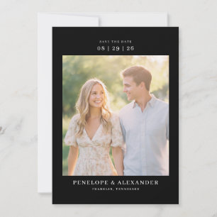 Warm Beige Minimalist Photo Save The Date