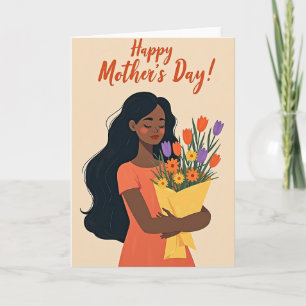 Warm Beige Mothers Card