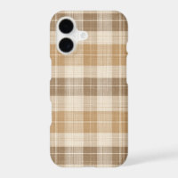 Warm Beige Plaid Linen Texture with Weaves