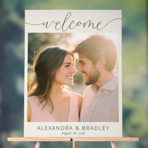 Warm Beige Romantic Photo Acrylic Sign
