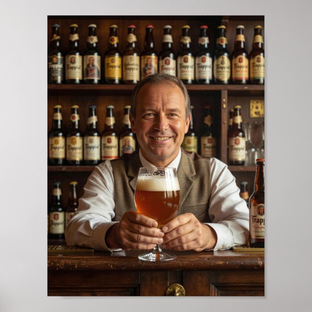 Warm Belgian Abbey Tavern Welcome Poster (Front)