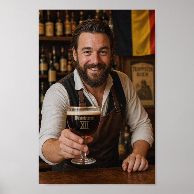 Warm Belgian Barman Welcome Toast Poster (Front)