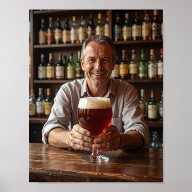 Warm Belgian Tavern Welcome Scene Poster (Front)