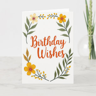 Warm Birthday Botanical Card